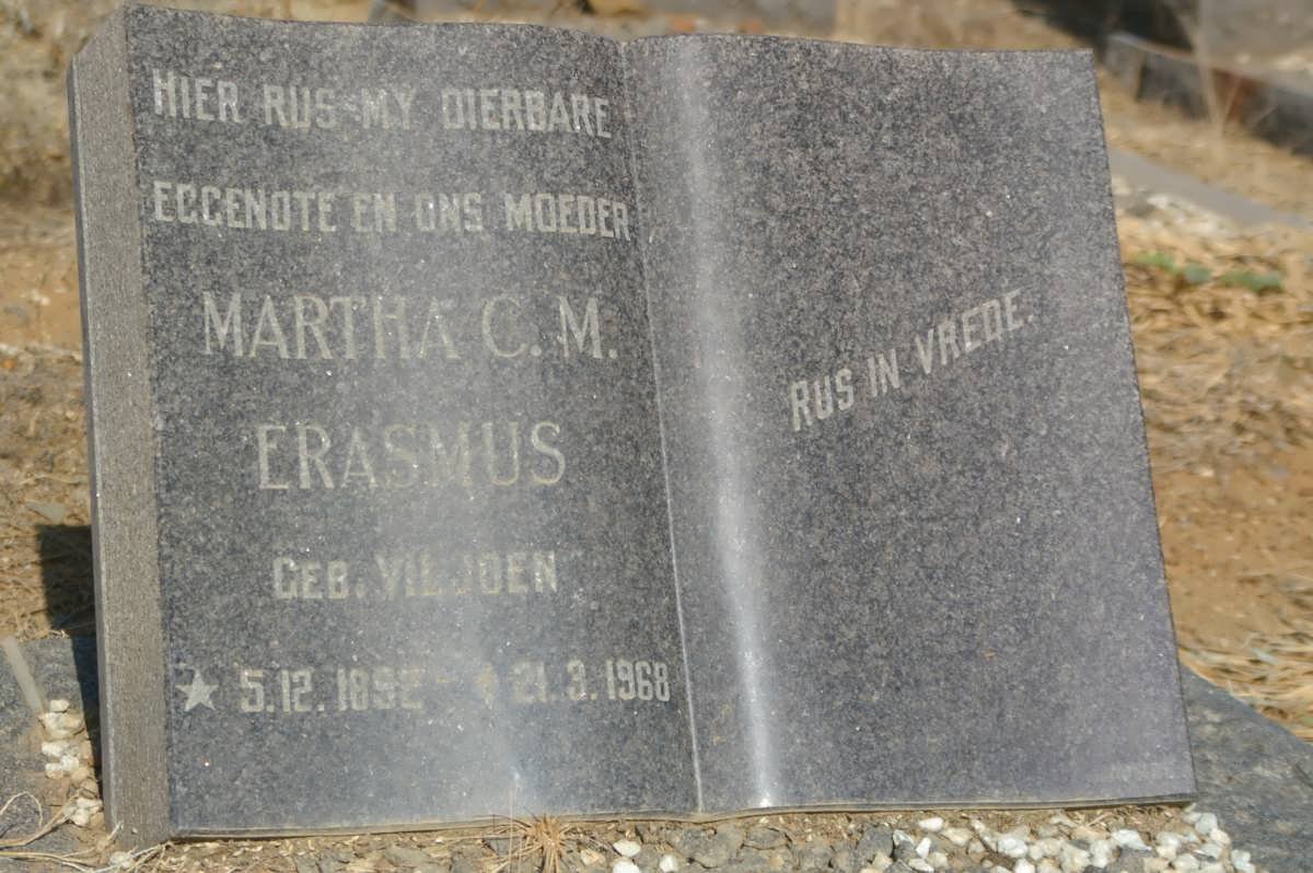 ERASMUS Martha C.M. nee VILJOEN 1892-1968