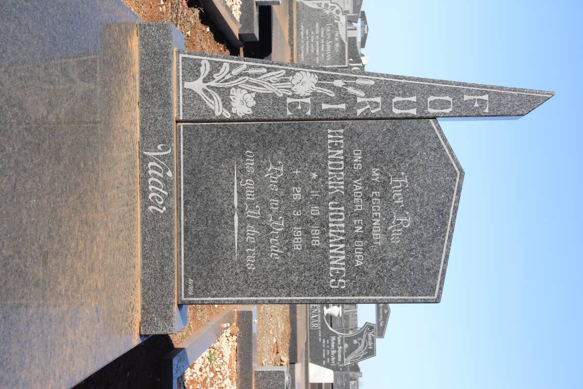 FOURIE Hendrik Johannes 1918-1988