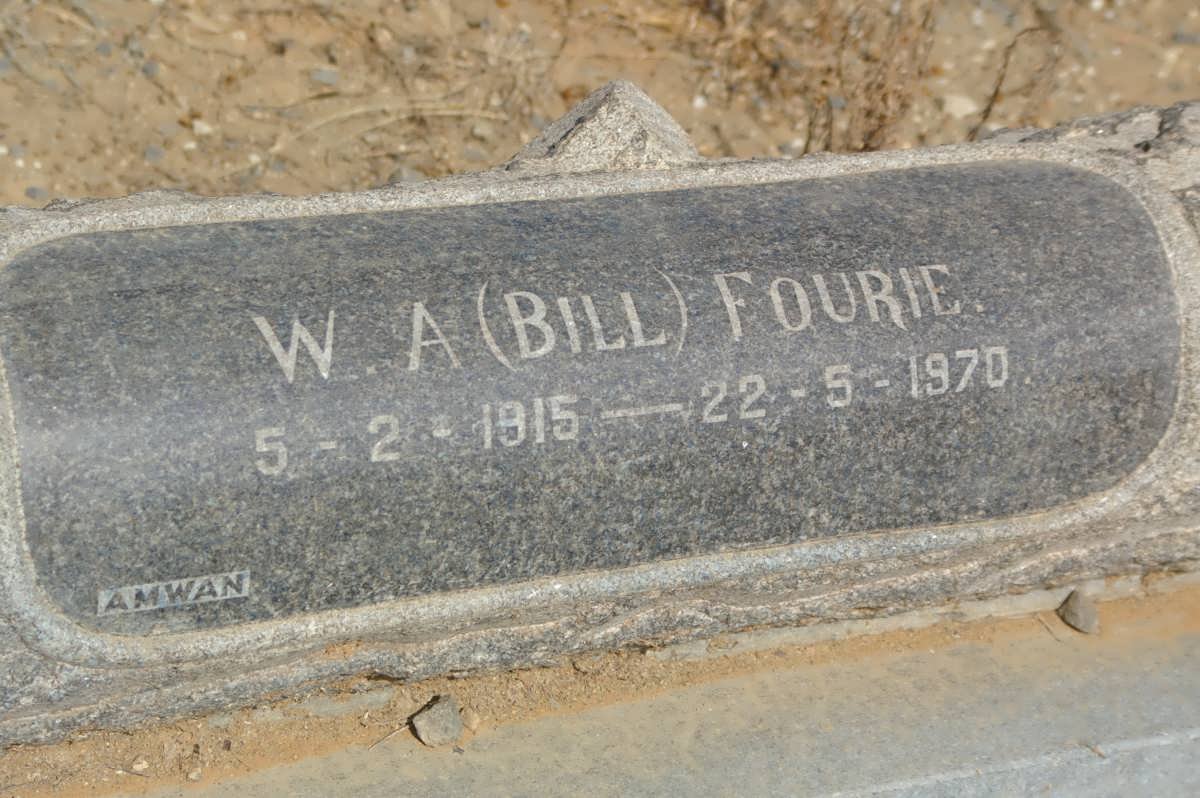 FOURIE W.A. 1915-1970