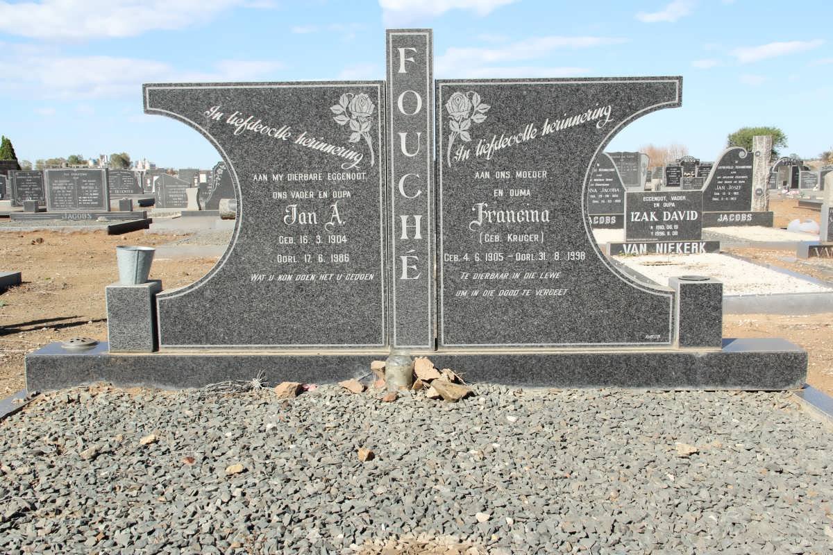 FOUCHÉ Jan A. 1904-1986 &amp; Francina KRUGER 1905-1998