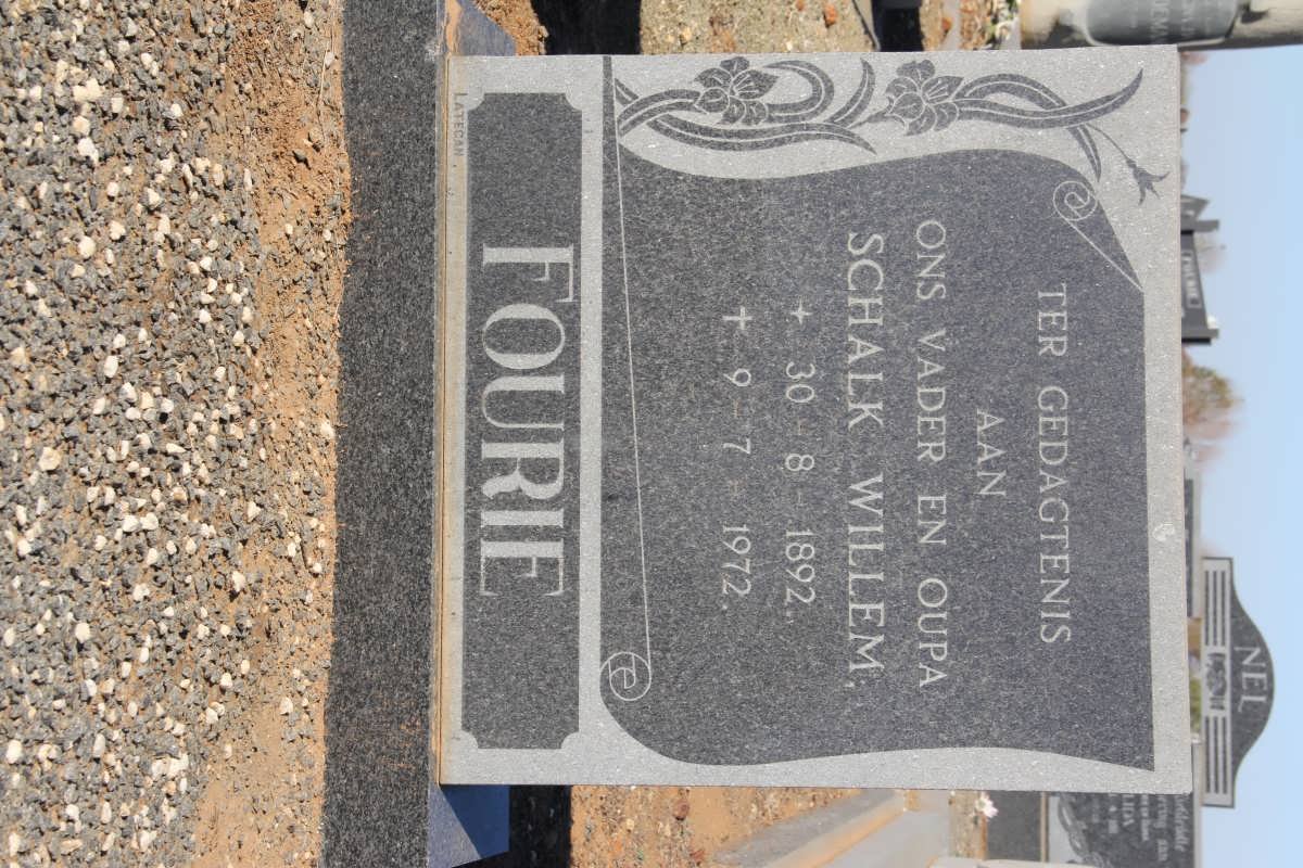 FOURIE Schalk Willem 1892-1972