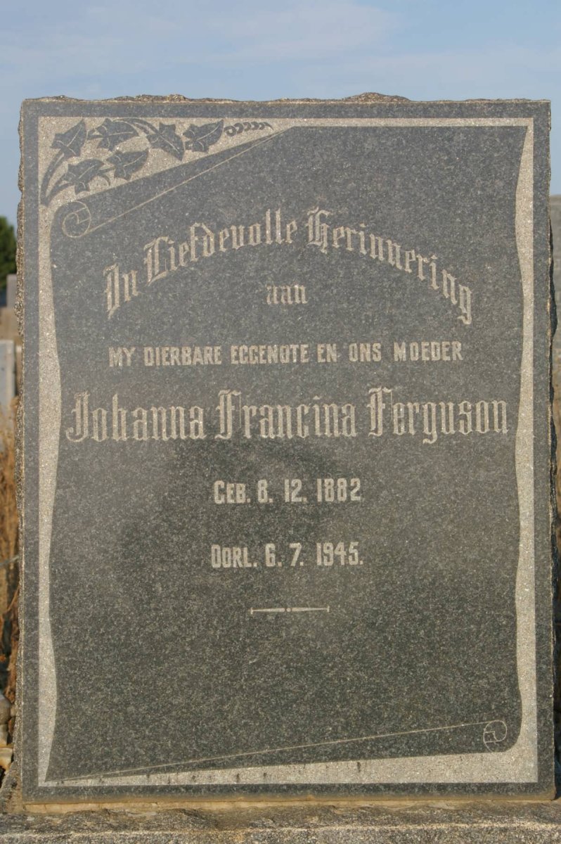 FERGUSON Johanna Francina 1882-1945