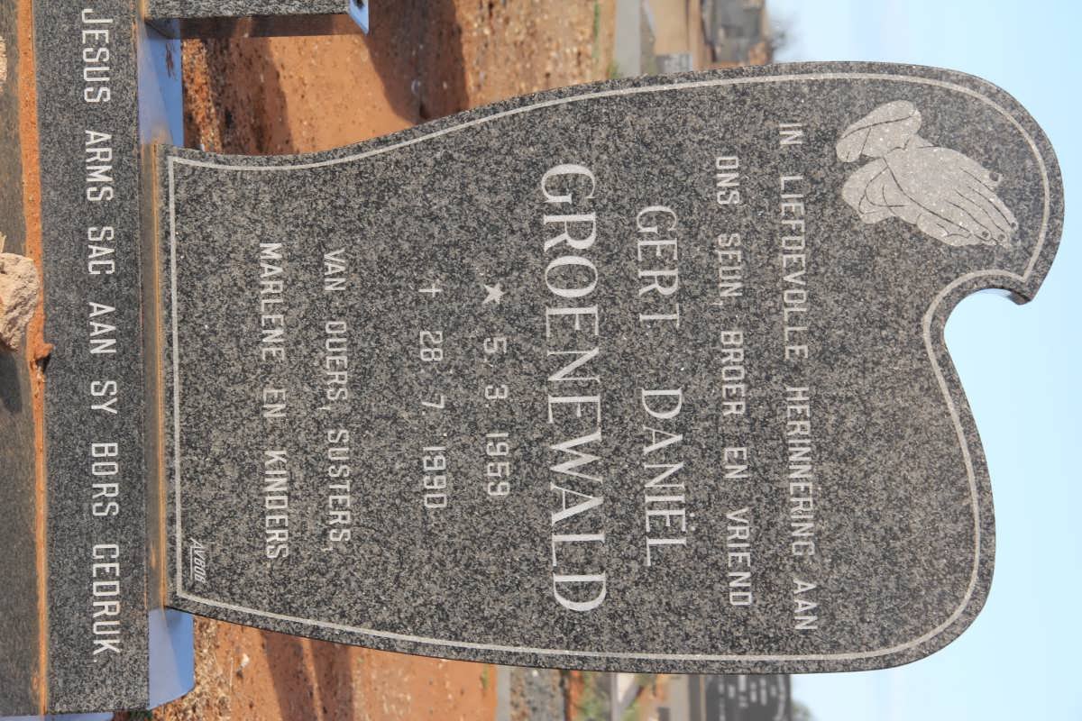 GROENEWALD Gert Daniël 1959-1990
