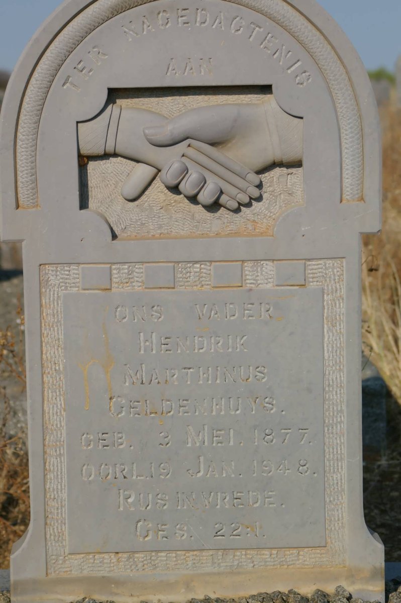 GELDENHUYS Hendrik Marthinus 1877-1948