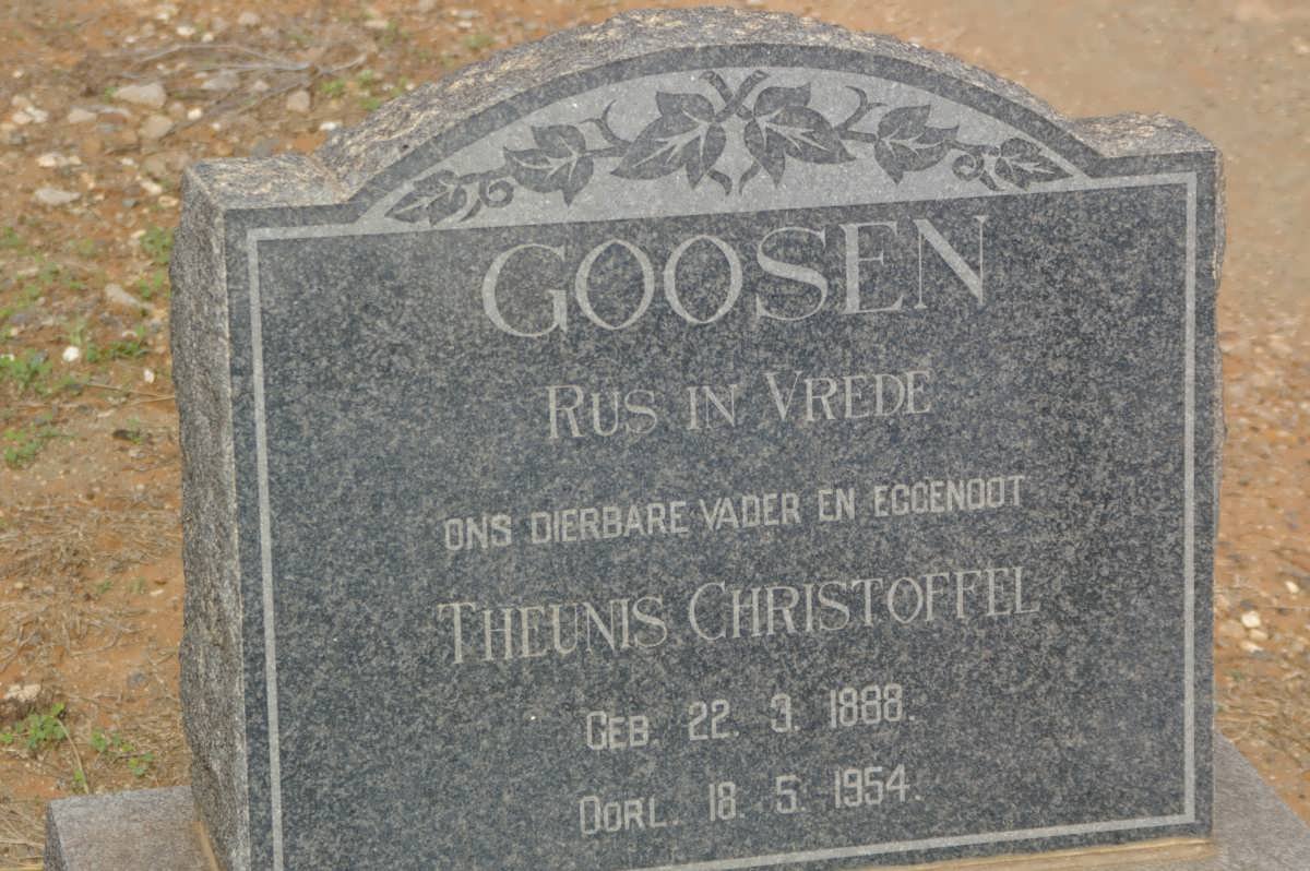 GOOSEN Theunis Christoffel 1888-1954