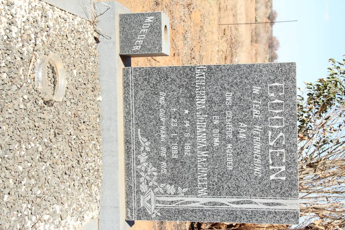 GOOSEN Catharina Johanna Magdalena 1912-1989