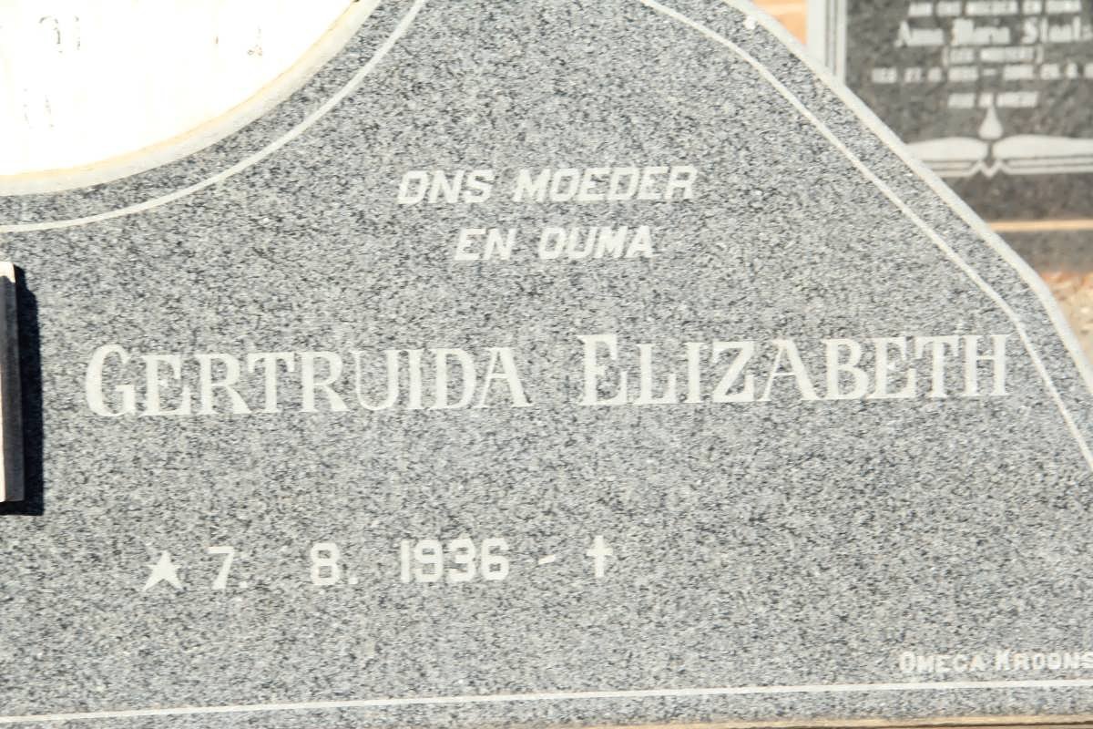 GRIFFITHS Gertruida Elizabeth 1936-