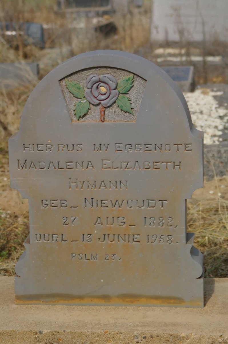 HYMANN Magdalena Elizabeth nee NIEWOUDT 1882-1958