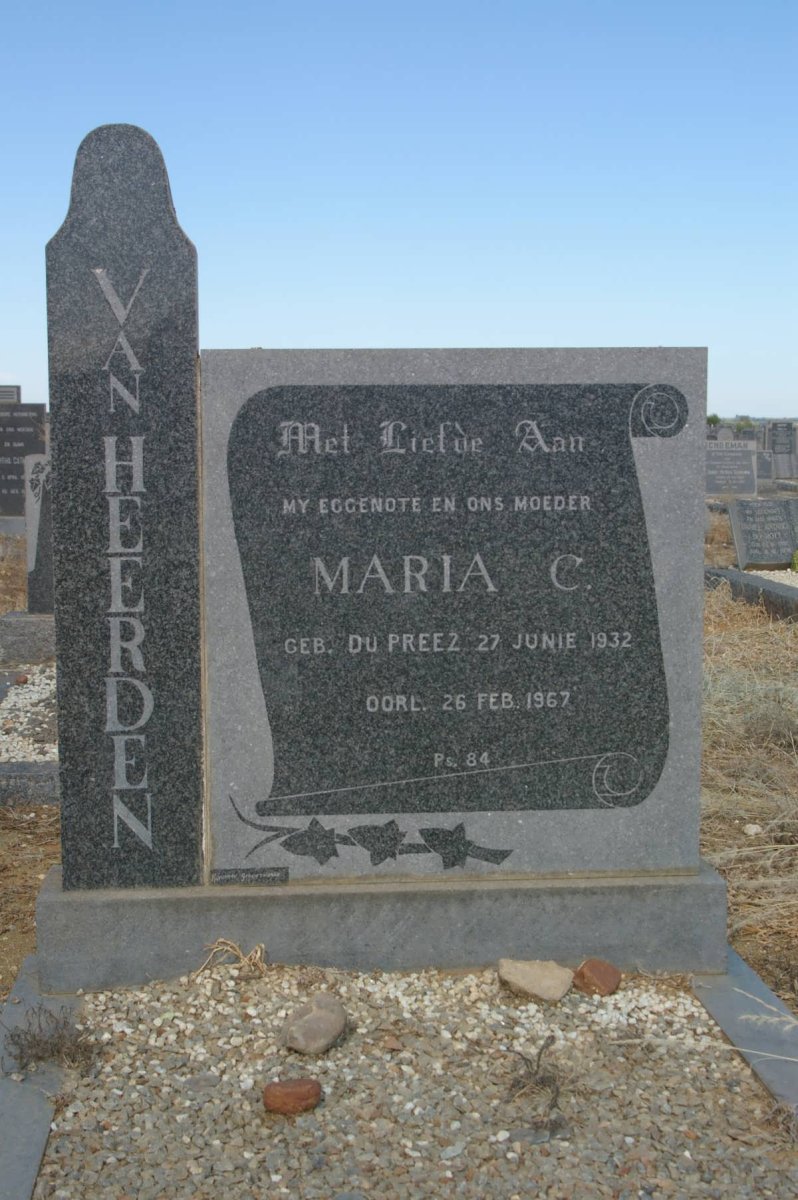 HEERDEN Maria C. van nee du PREEZ 1932-1967