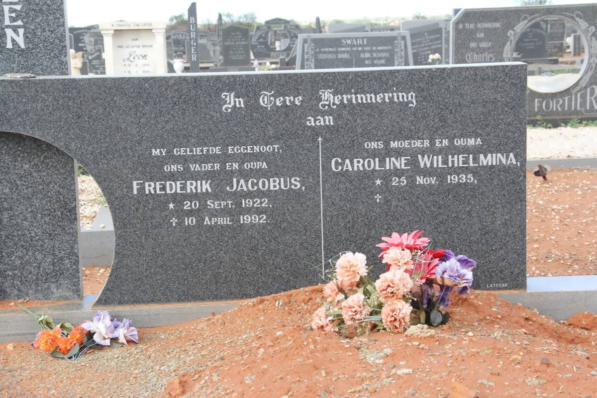 HEERDEN Frederik Jacobus, van 1922-1992 &amp; Caroline Wilhelmina 1935-