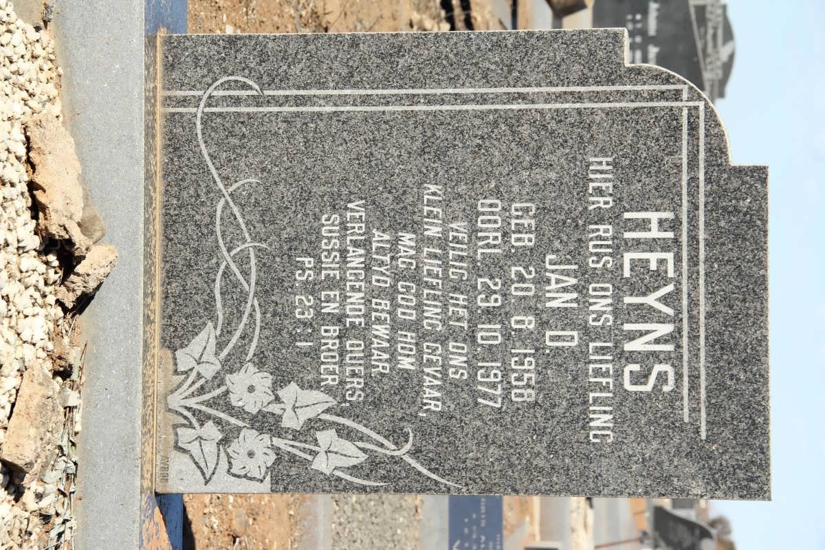HEYNS Jan D. 1958-1977