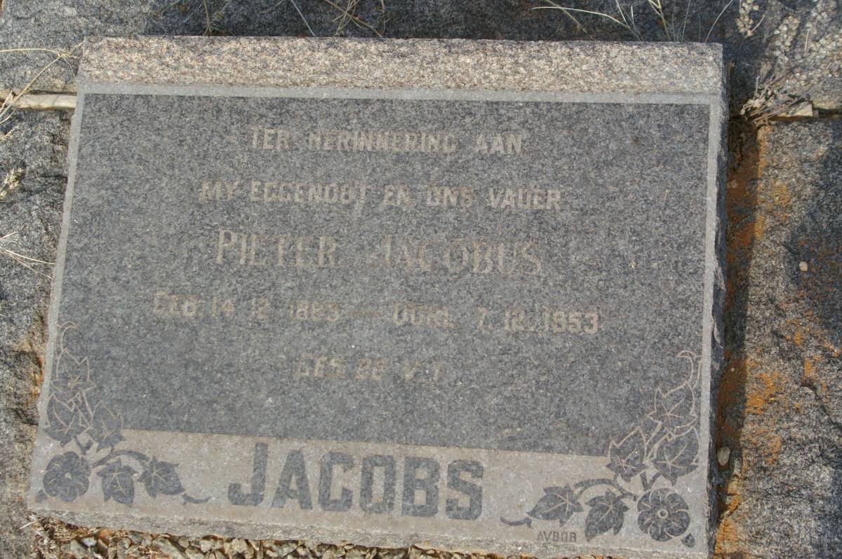 JACOBS Pieter Jacobus 188?-1953