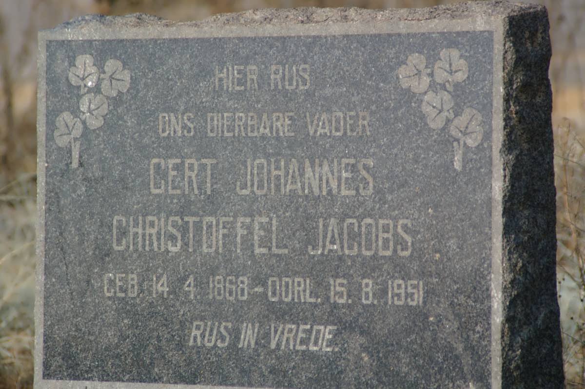 JACOBS Gert Johannes Christoffel 1868-1951