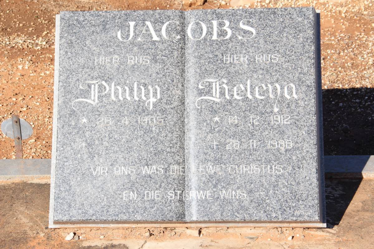 JACOBS Philip 1905- &amp; Helena 1912-1988