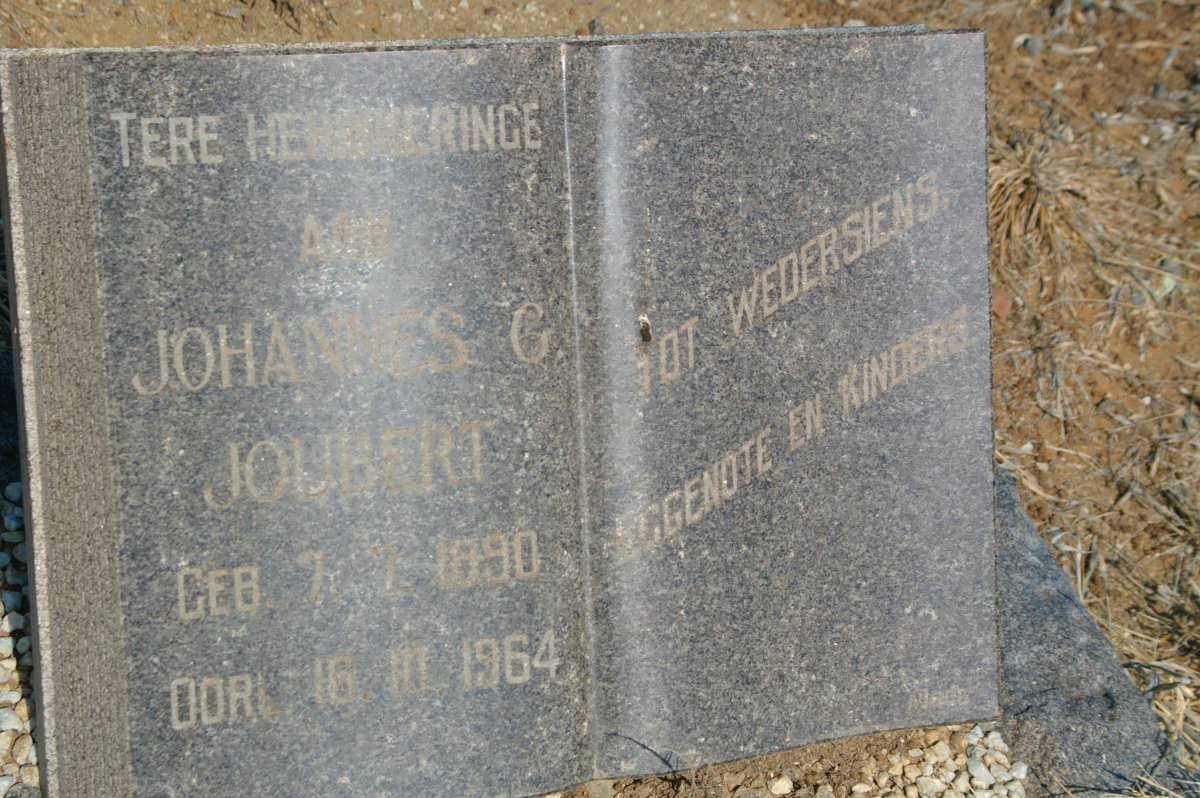 JOUBERT Johannes G. 1890-1964