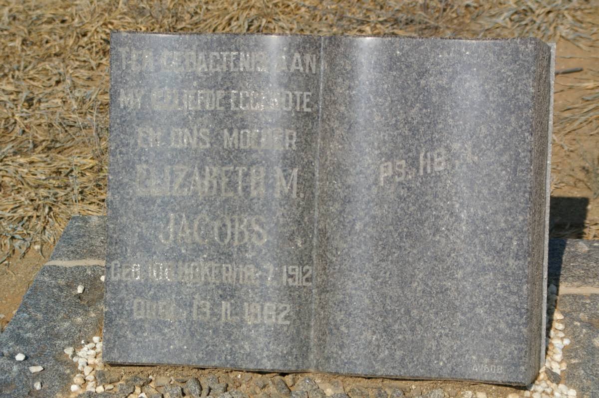 JACOBS Elizabeth M. 1912-1962