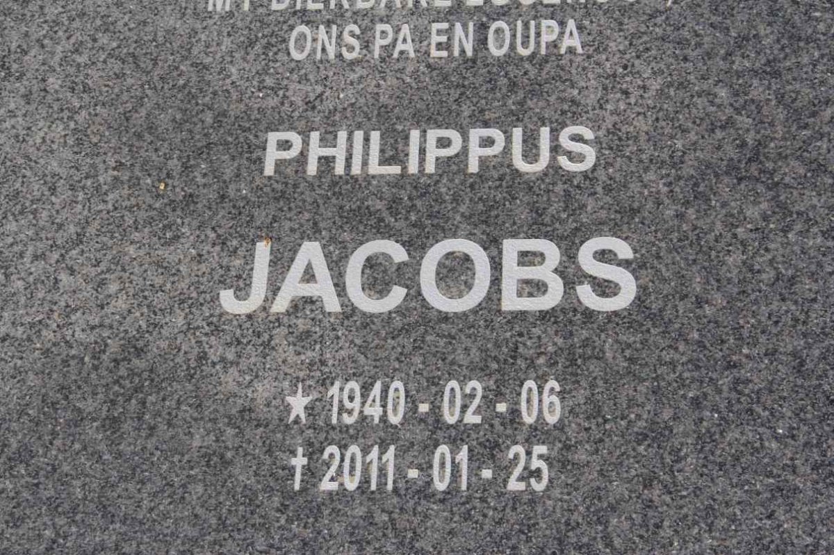 JACOBS Philippus 1940-2011