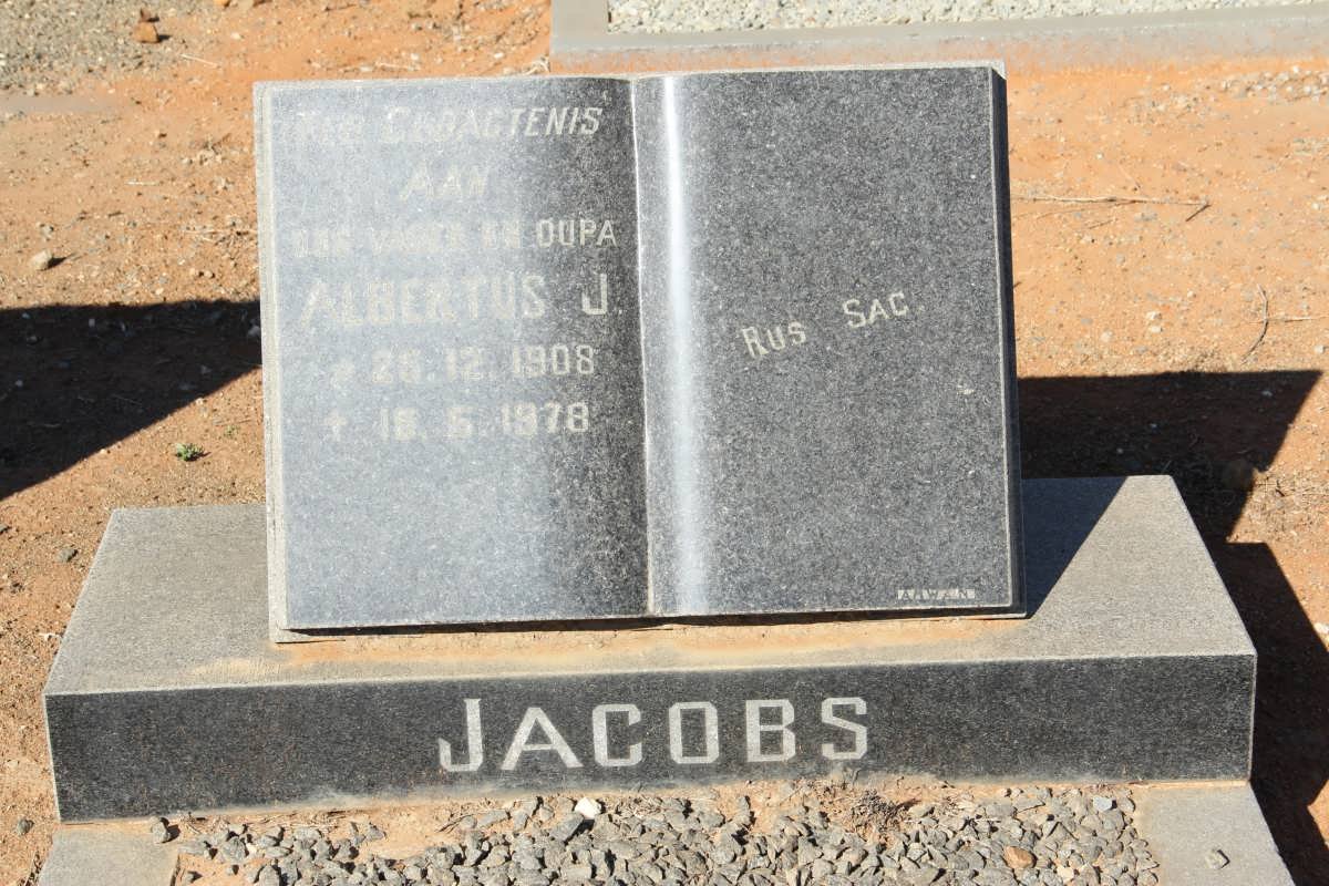 JACOBS Albertus J. 1908-1978