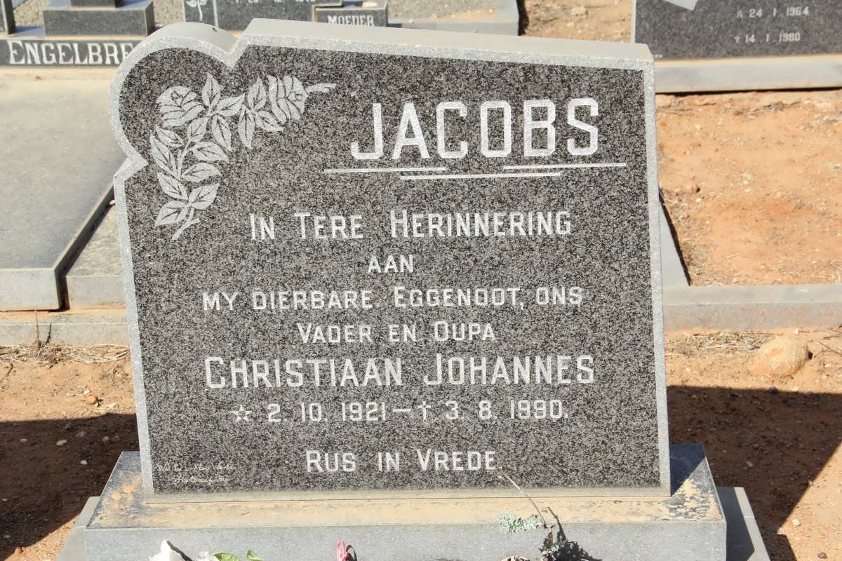 JACOBS Christiaan Johannes 1921-1990