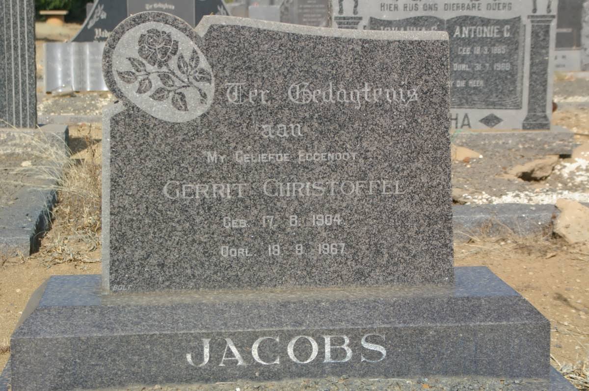 JACOBS Gerrit Christoffel 1904-1967