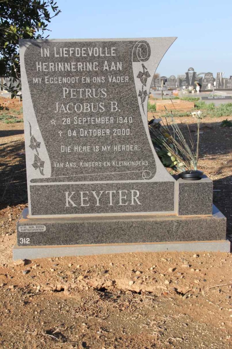 KEYTER Petrus Jacobus B. 1940-2000