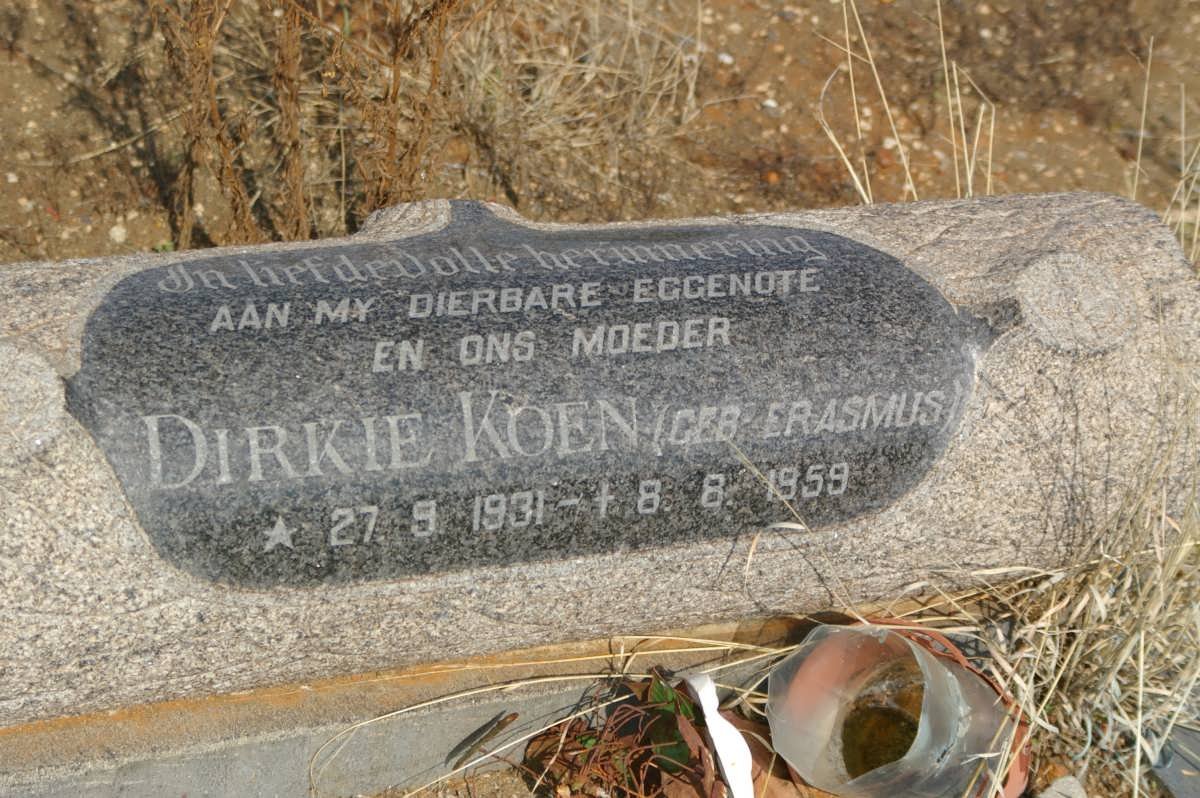 KOEN Dirkie nee ERASMUS 1931-1959