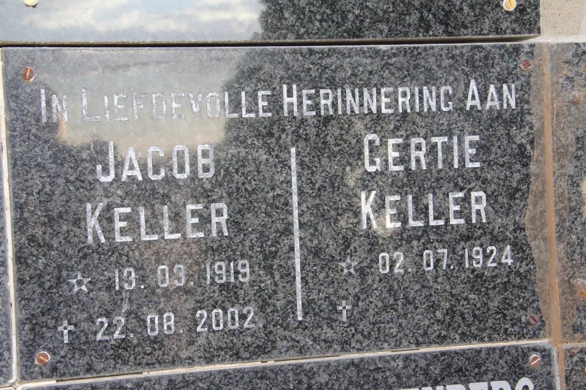 KELLER Jacob 1919-2002 &amp; Gertie 1924-