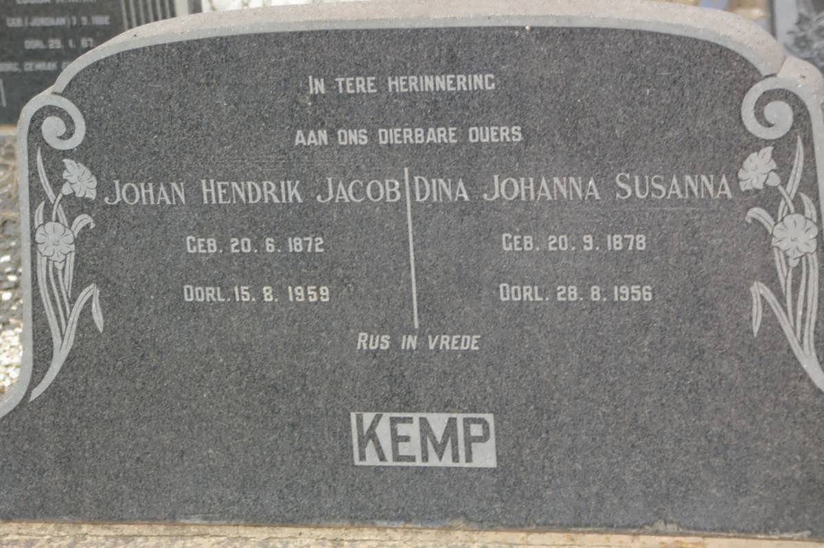 KEMP Johan Hendrik Jacob 1872-1959 &amp; Dina Johanna Susanna 1878-1956