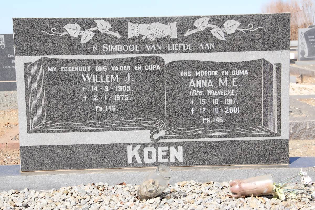 KOEN Willem J. 1909-1975 &amp; Anna M.E. WIENECKE 1917-2001