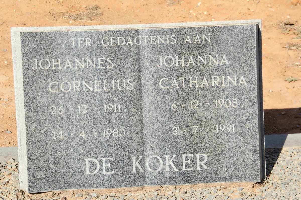 KOKER Johannes Cornelius, de 1911-1980 &amp; Johanna Catharina 1908-1991