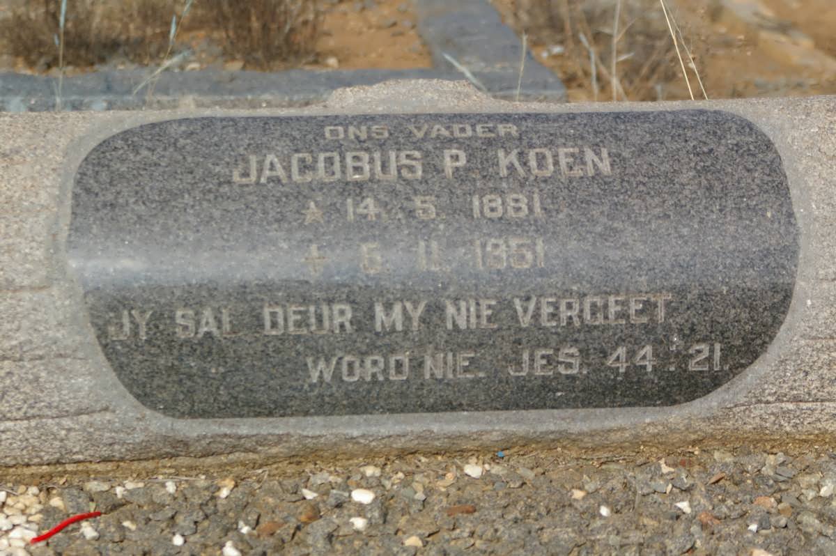 KOEN Jacobus P. 1881-1951