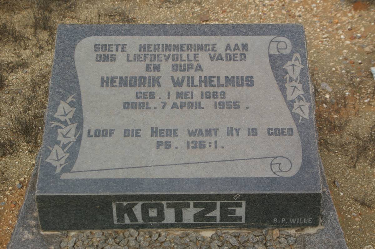 KOTZÉ Hendrik Wilhelmus 1869-1955