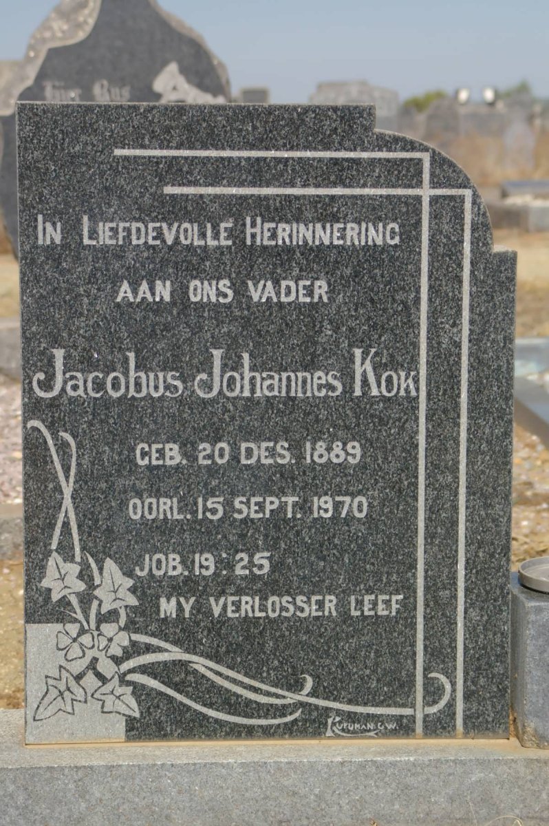 KOK Jacobus Johannes 1889-1970