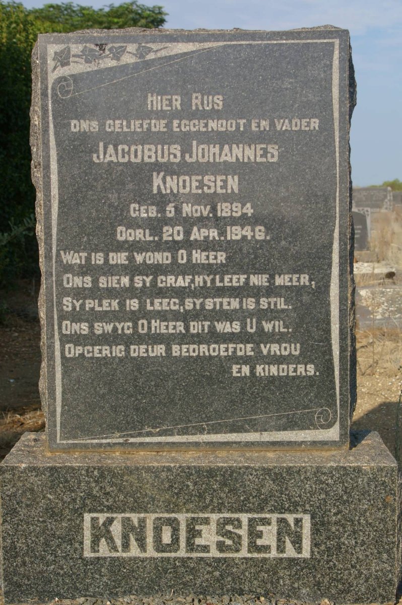 KNOESEN Jacobus Johannes 1894-1946