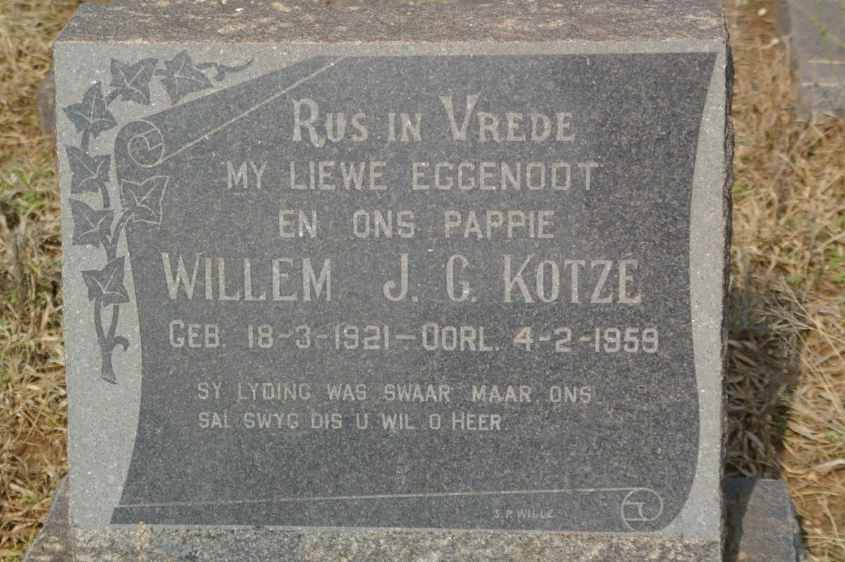KOTZÉ Willem J.G. 1921-1959