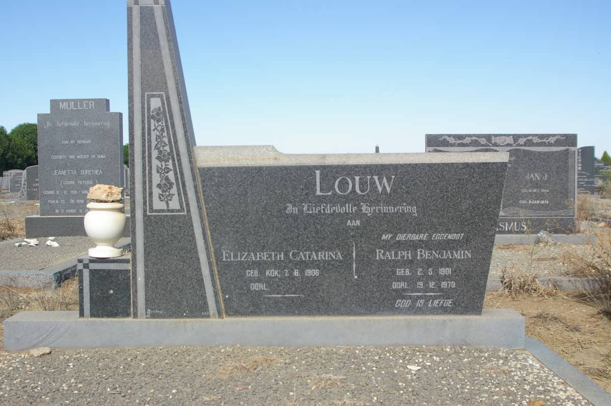 LOUW Ralph Benjamin 1901-1970 &amp; Elizabeth Catarina 1906-