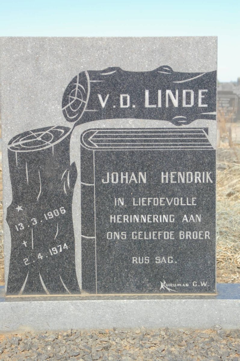 LINDE Johan Hendrik, v.d. 1906-1974