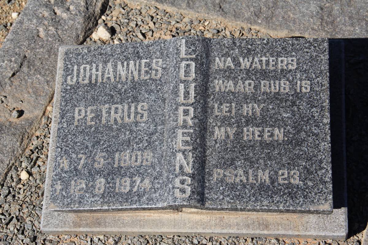 LOURENS Johannes Petrus 1909-1974