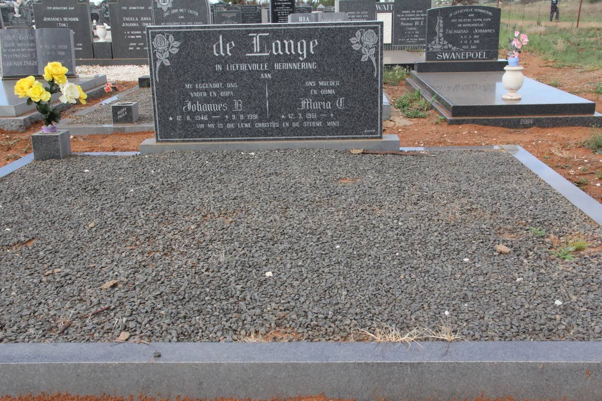 LANGE Johannes B., de 1946-1991 &amp; Maria C. 1951-