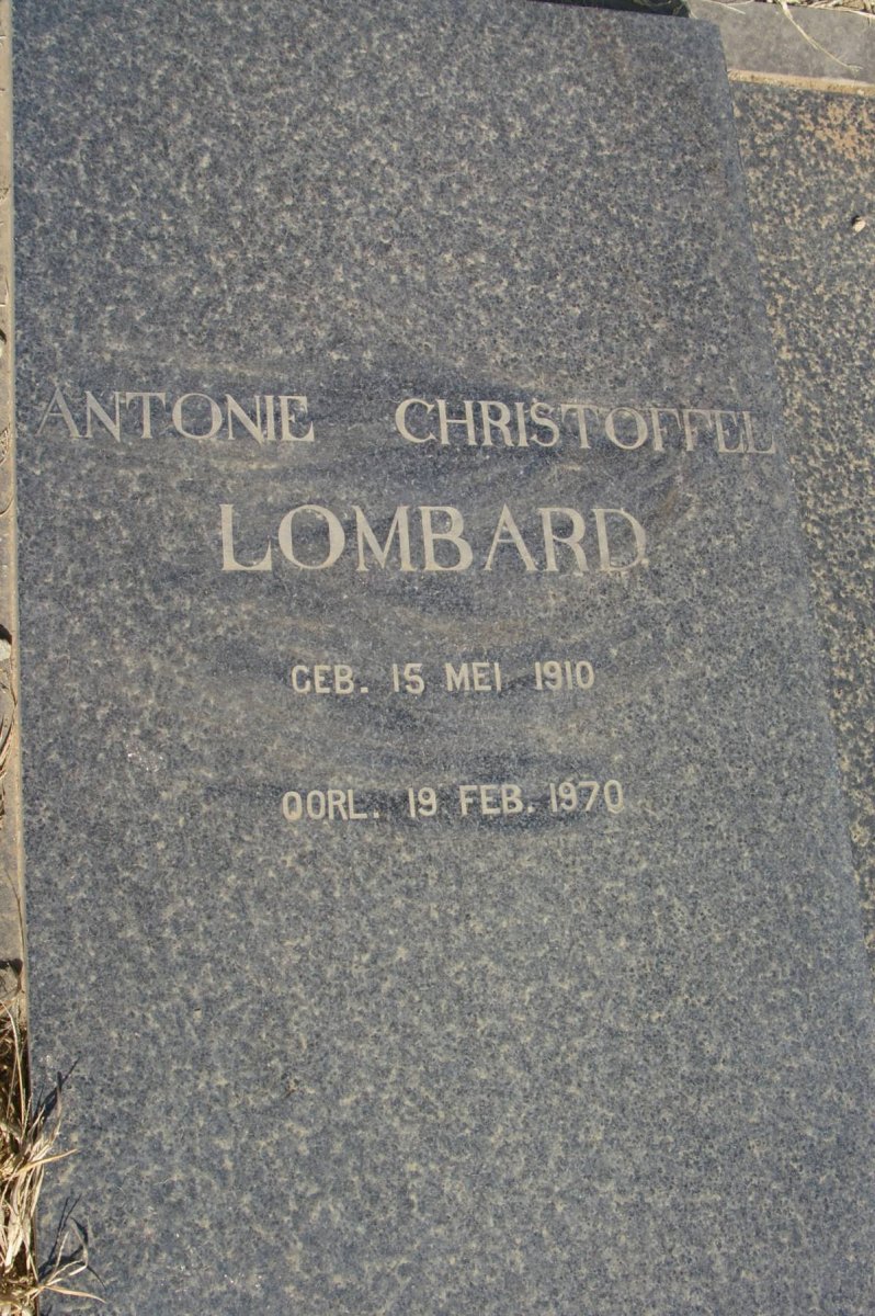 LOMBARD Antonie Christoffel 1910-1970
