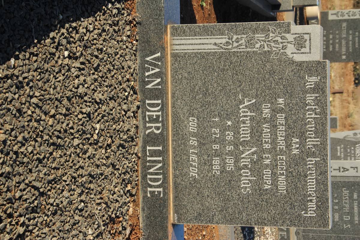 LINDE Adrian Nicolas, van der 1915-1982
