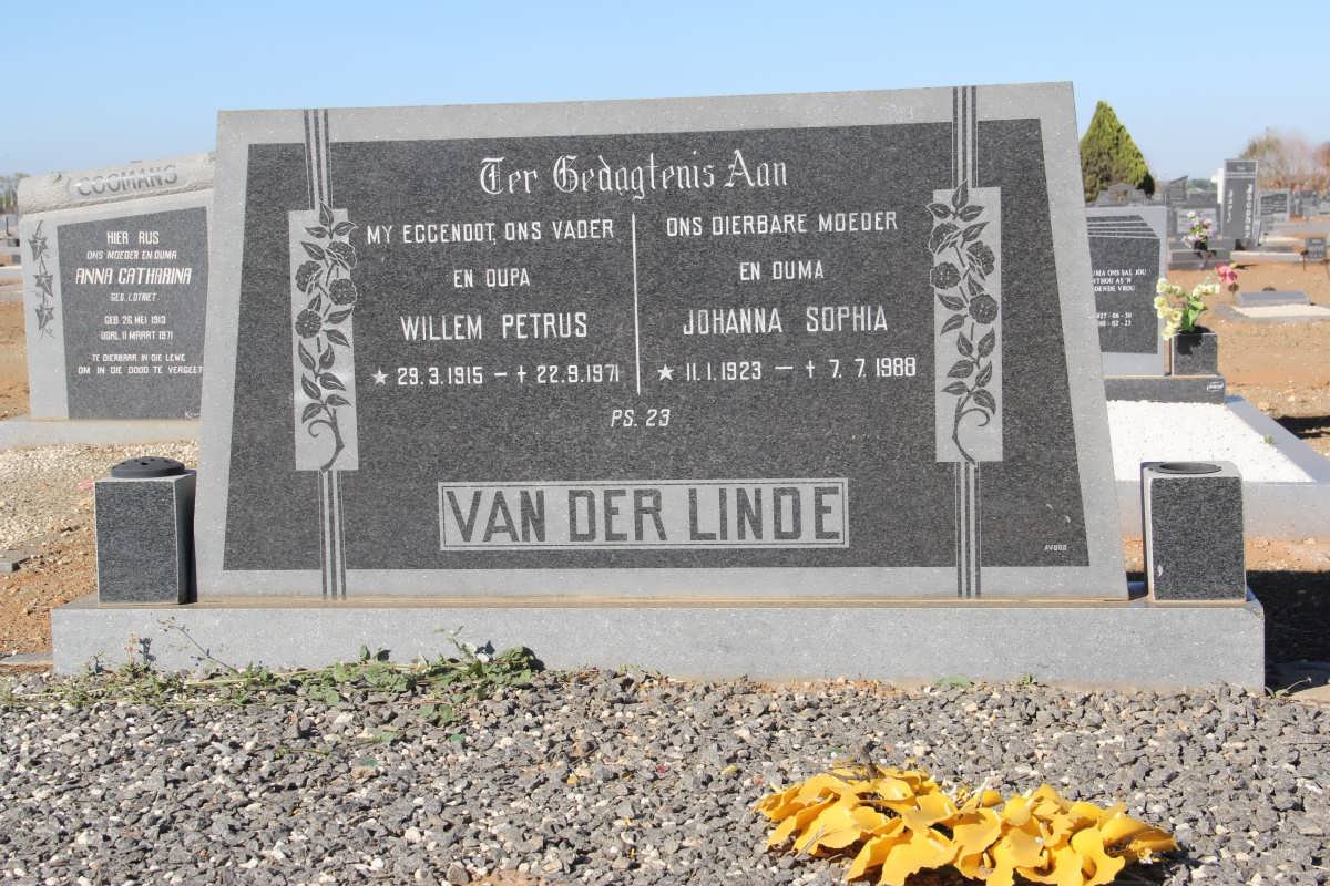 LINDE Willem Petrus, van der 1915-1971 &amp; Johanna Sophia 1923-1988