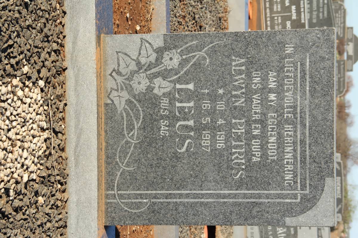 LEUS Alwyn Petrus 1916-1987