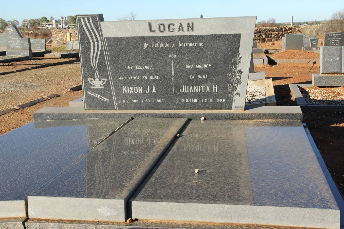 LOGAN Nixon J.A. 1909-1983 &amp; Juanita H. 1910-1985