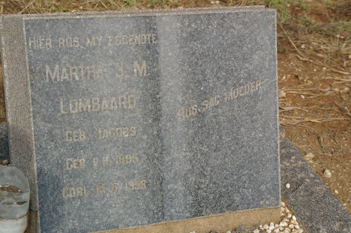 LOMBAARD Martha J.M. nee JACOBS 1895-1958