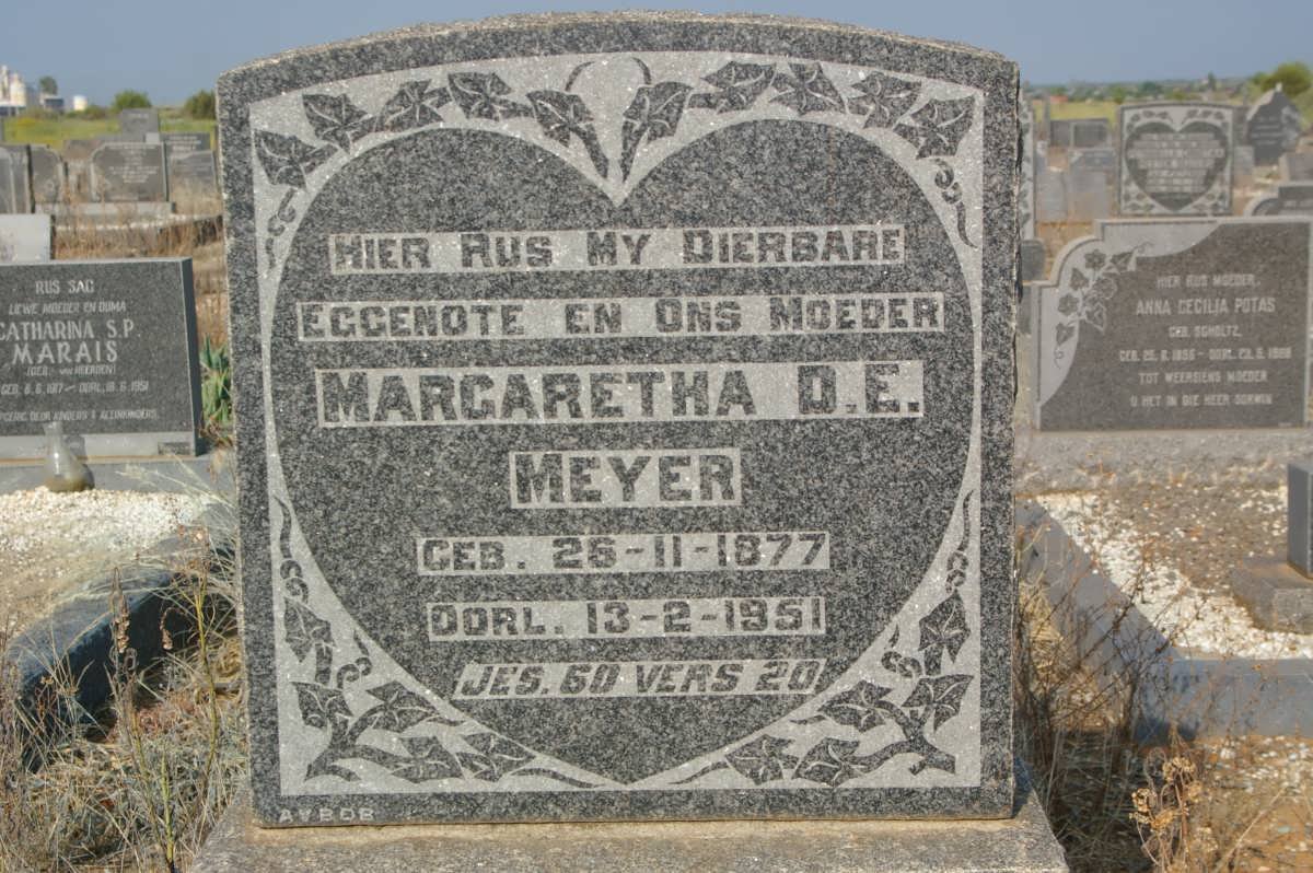 MEYER Margaretha D.E. 1877-1951
