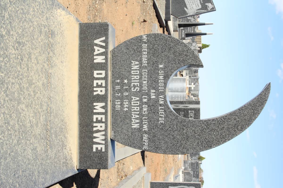 MERWE Andries Adriaan, van der 1944-1981