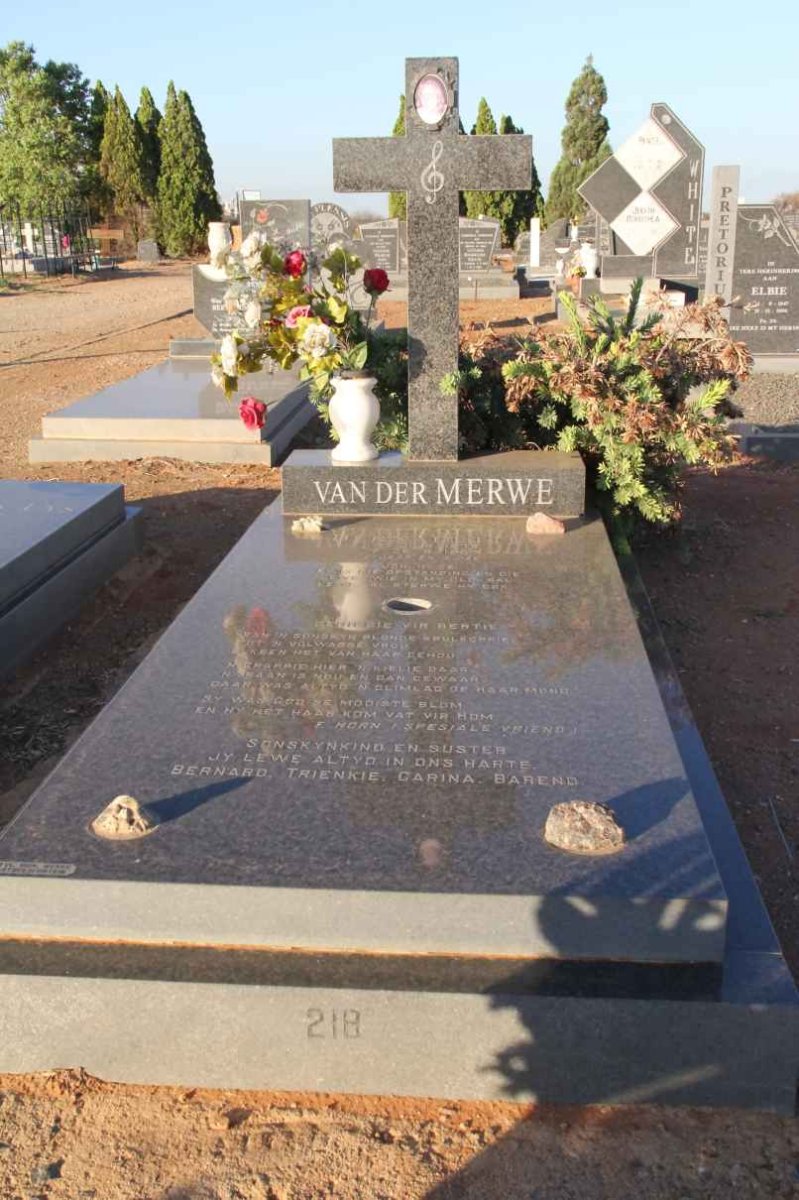 MERWE Bernadette, van der 1976-1997