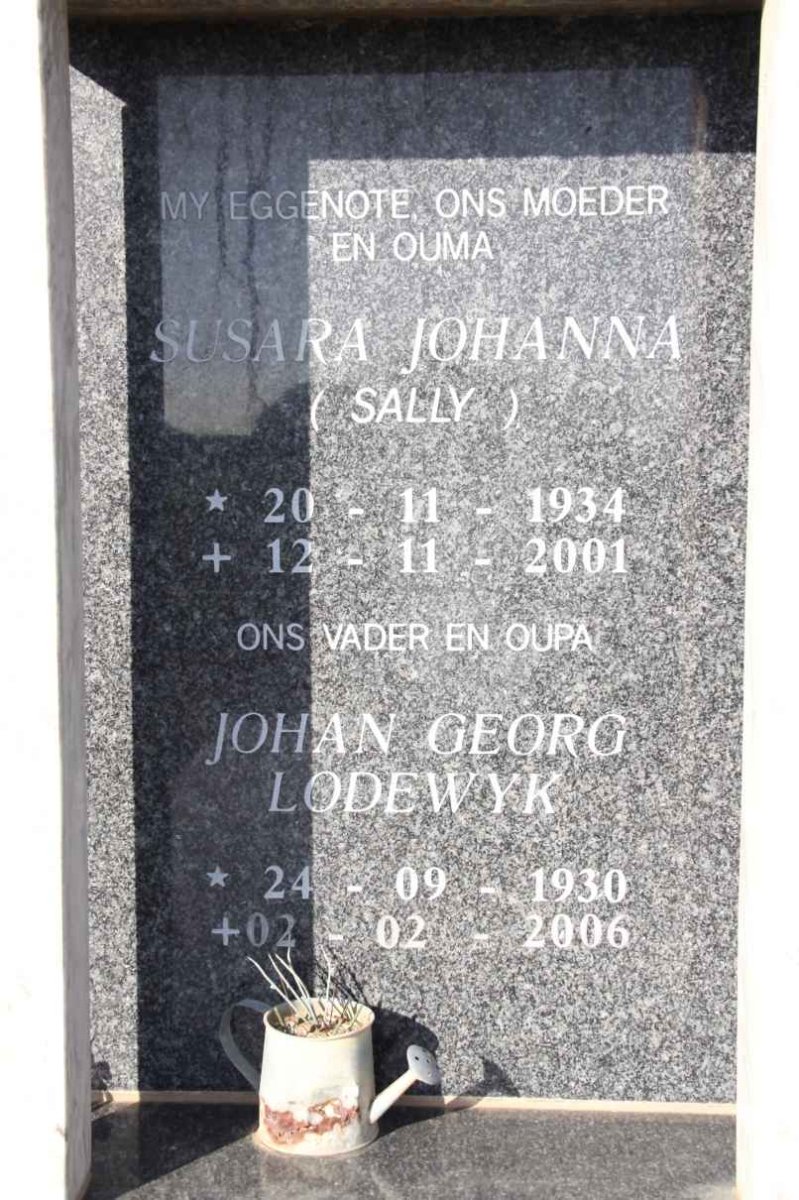 MEYER Johan Georg Lodewyk 1930-2006 &amp; Susara Johanna 1934-2001