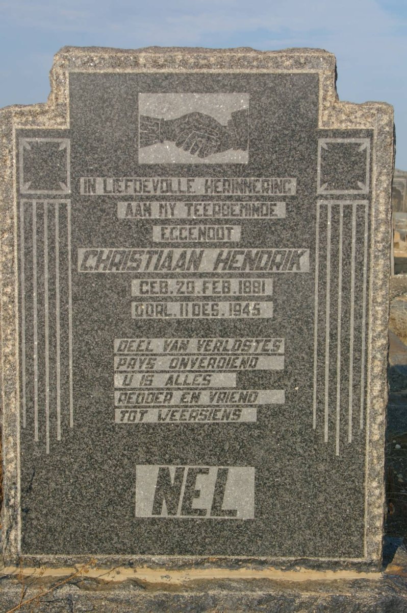 NEL Christiaan Hendrik 1881-1945